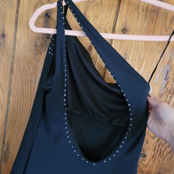 Formal Dress! Black, one shoulder, Dave & Johnny dress, size 5/6 - Picture 3 of 4